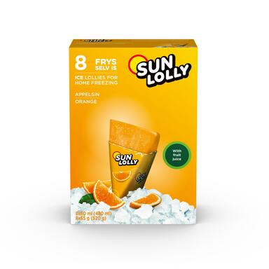 SUN LOLLY Mahlajääpulgad apelsini 8x60ml