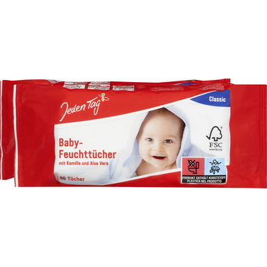 JEDEN TAG Beebisalvrätikud niisutatud kummeli/aaloe 2x80tk