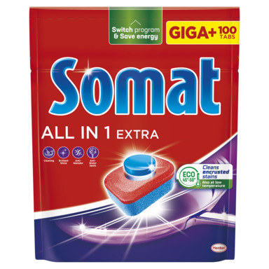 SOMAT All in 1 Extra Nõudepesumasina tabletid Lemon 100tk