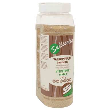 SALLISELTA Valge pipar jahvatatud 380g (plastpurk)
