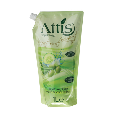 ATTIS Natural Vedelseep Olive&Cucumber 1l (täide)