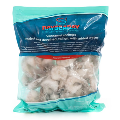 DAYSEADAY Vannamei krevetid 16/20 1kg/750g (keed. koorit. saba)