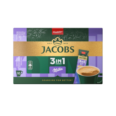 JACOBS 3in1 lahustuv kohv Milka10x12,4g (kohv, piim, suhkur)