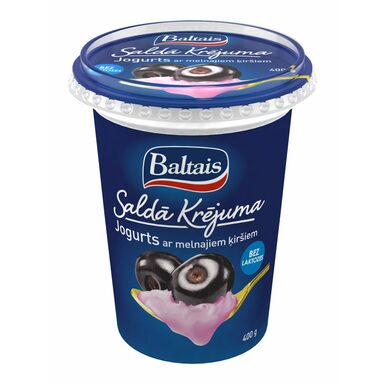 BALTAIS Koorejogurt musta kirsi 400g (laktoosivaba)