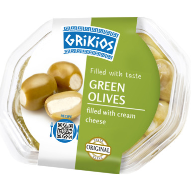 GRIKIOS Rohelised oliivid toorjuustuga 200g